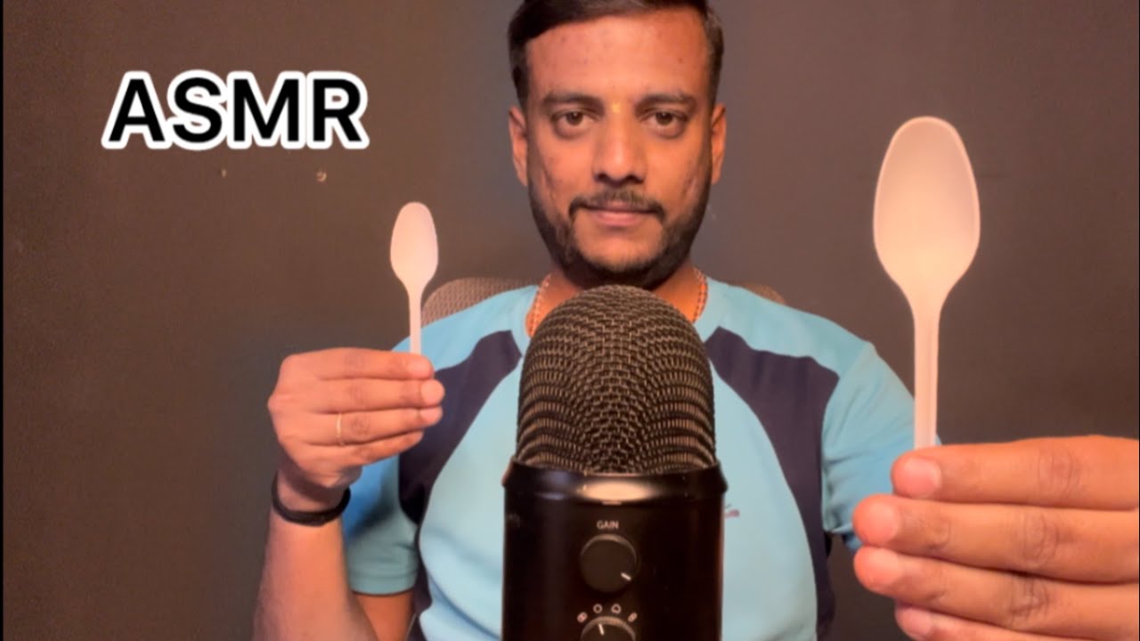 ASMR Spoons On Mic In 1 Minutes ( No Talking )