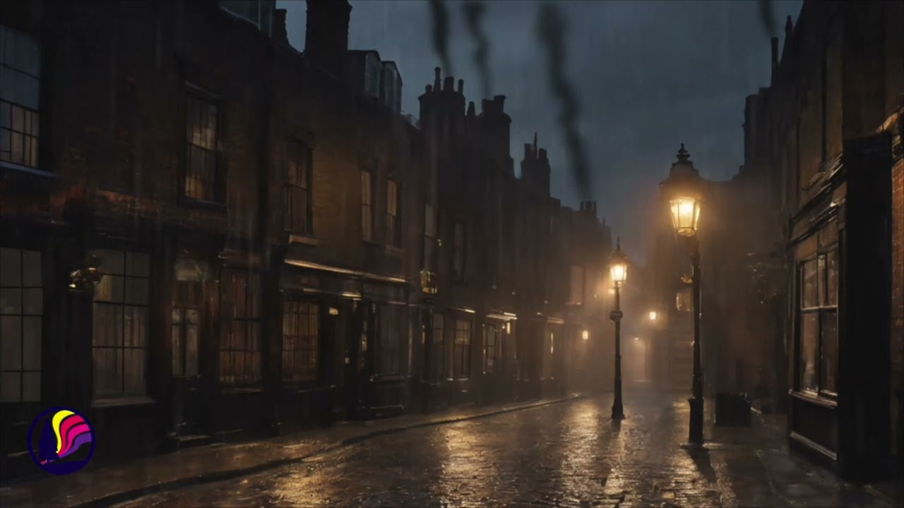 Victorian Night Ambience | Jack the Ripper | Heavy Rain | London’s East End | Deep Sleep | 10 Hours