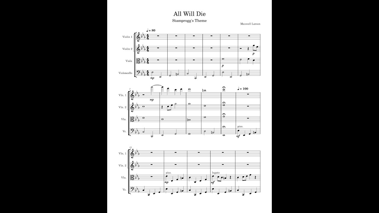 All Will Die (Stamprogg Theme) - Maxwell Larson | String Quartet