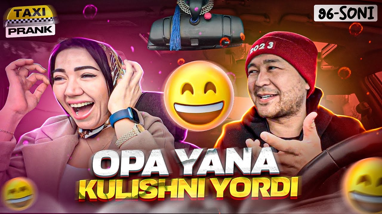 Taksida prank #96-Soni😅 Bu opa baqirib kulish bo&rsquo;yicha jahon chempioni ekan🤣