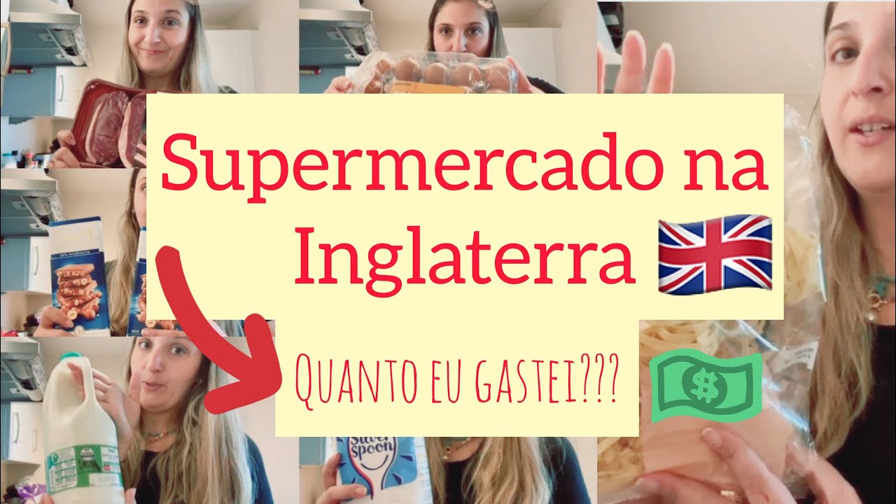 Supermercado na Inglaterra + QUANTO GASTEI?? $$