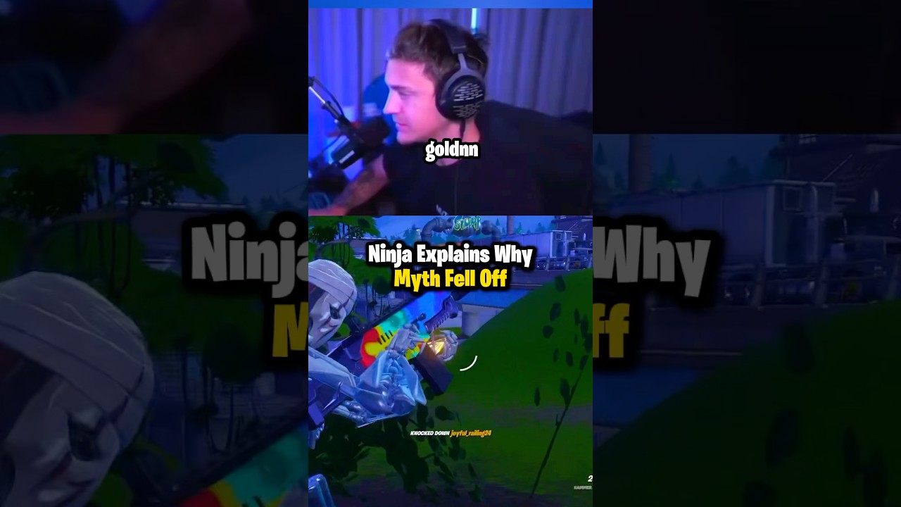Ниндзя рассказывает о своей ссоре с Myth #ninja #fortnite #trending