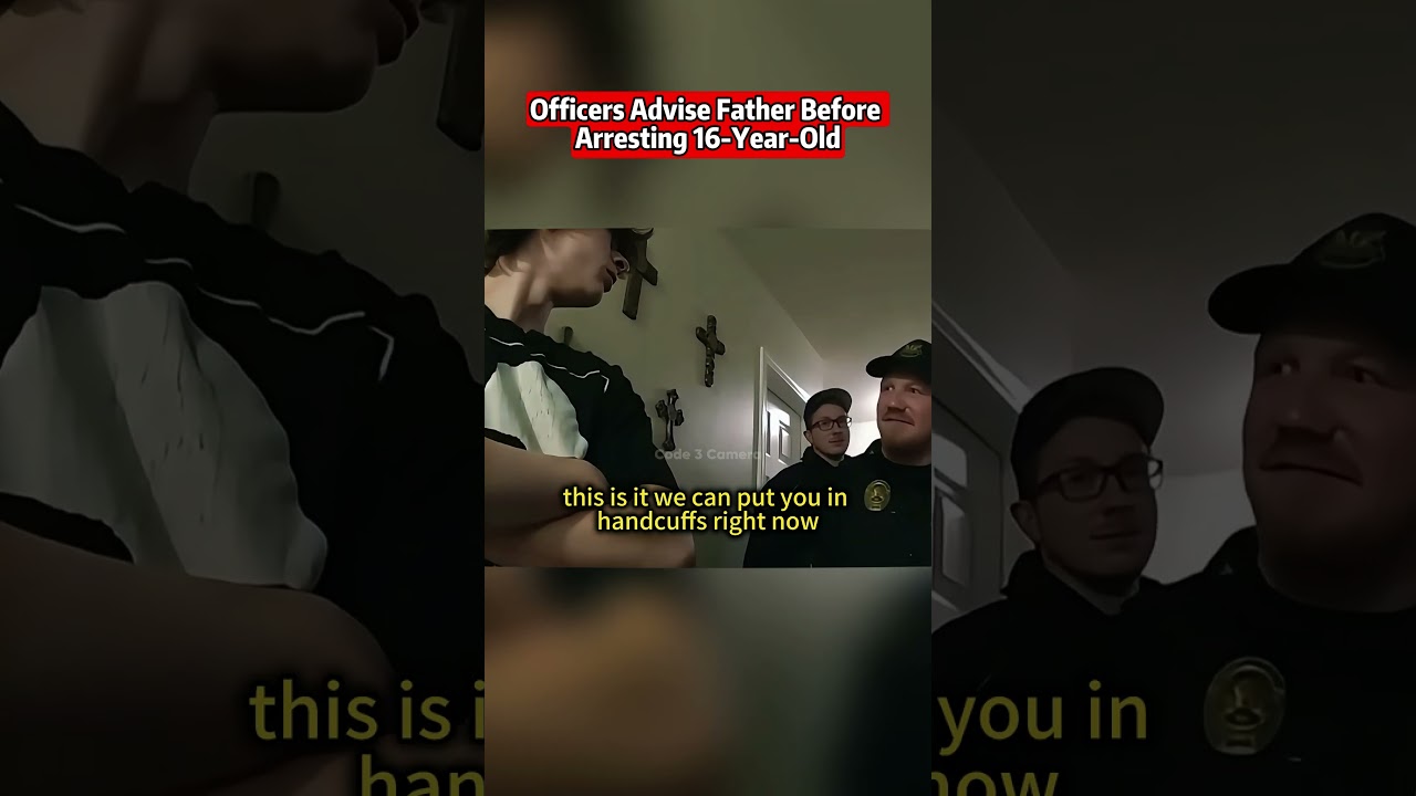 Officers Discuss Discipline With Father Before Arresting 16-Year-Old Son  #bodycam  #cops  #shorts