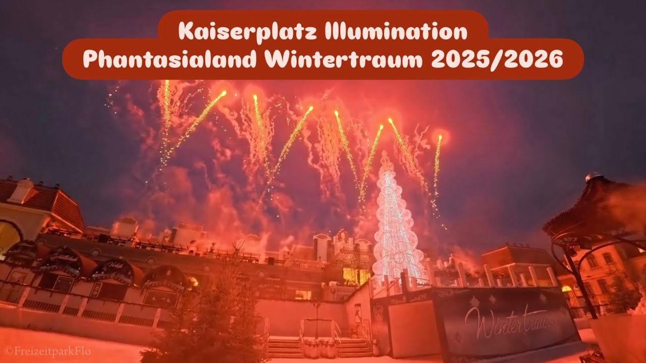 Kaiserplatz Illumination - Phantasialand Wintertraum (12.12.2025) [4K]