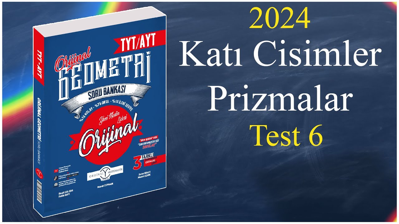 Prizmalar Test 6 - Orijinal geometri soru bankası
