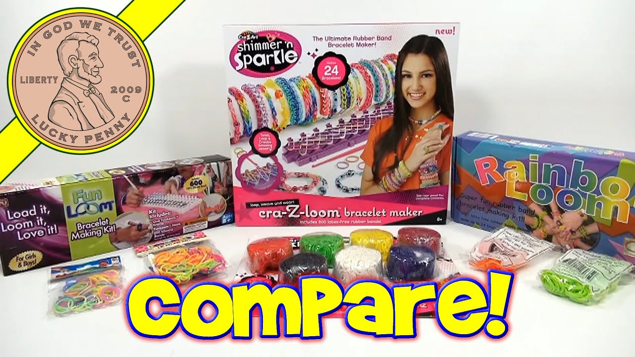 Rainbow Loom, Fun Loom & Cra-Z-Loom Rubber Band - Bracelet Maker Comparisons