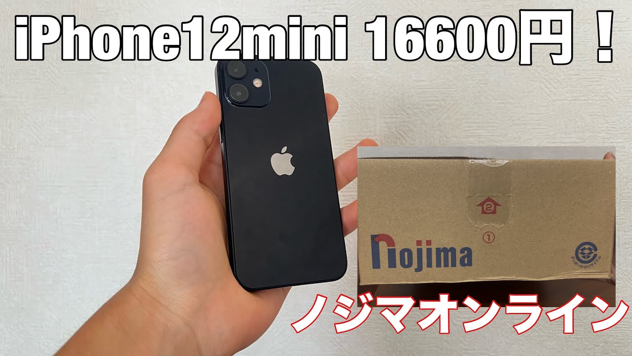 話題のノジマオンラインでiPhone12miniを16600円で購入！