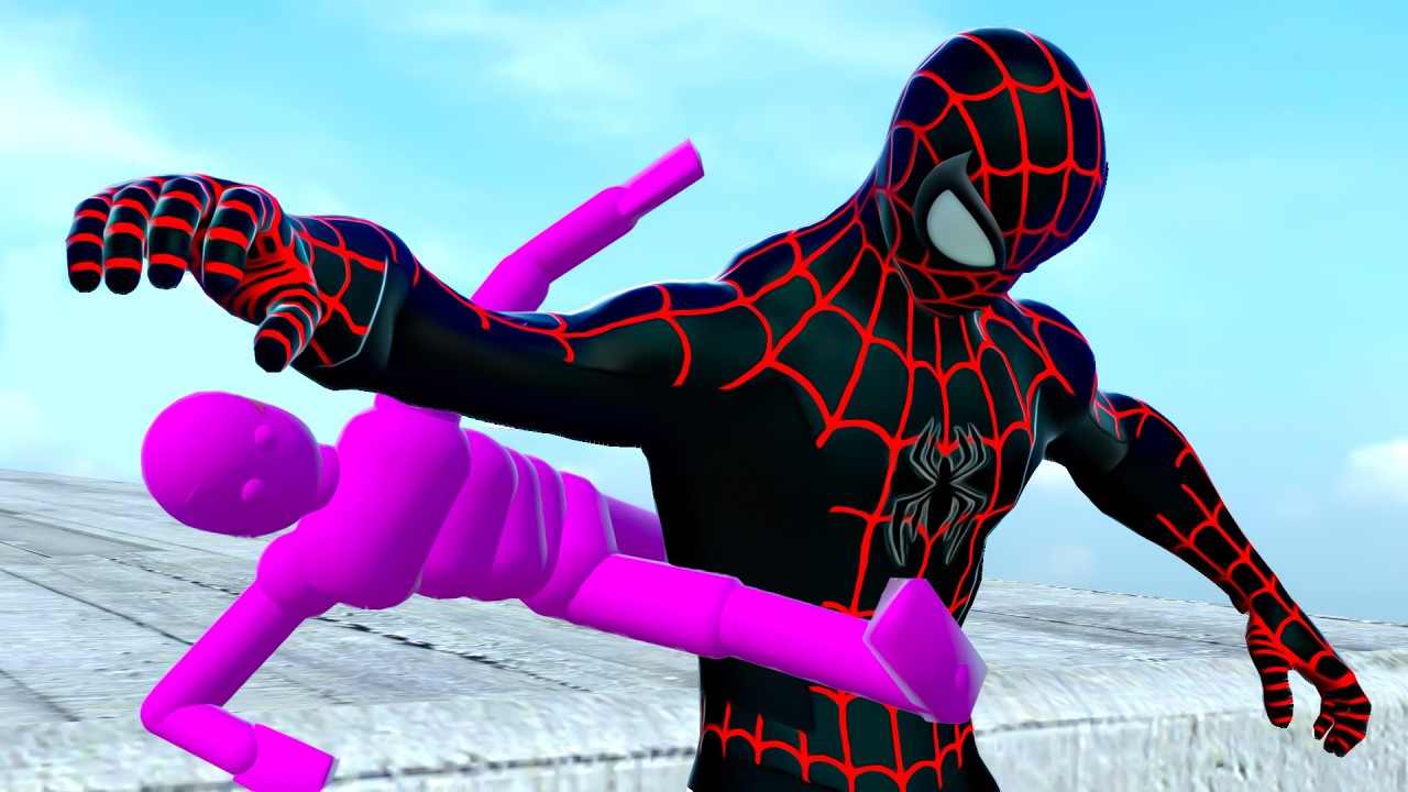 SPIDER-MAN MILES MORALES Ragdolls #2 (Euphoria Physics)