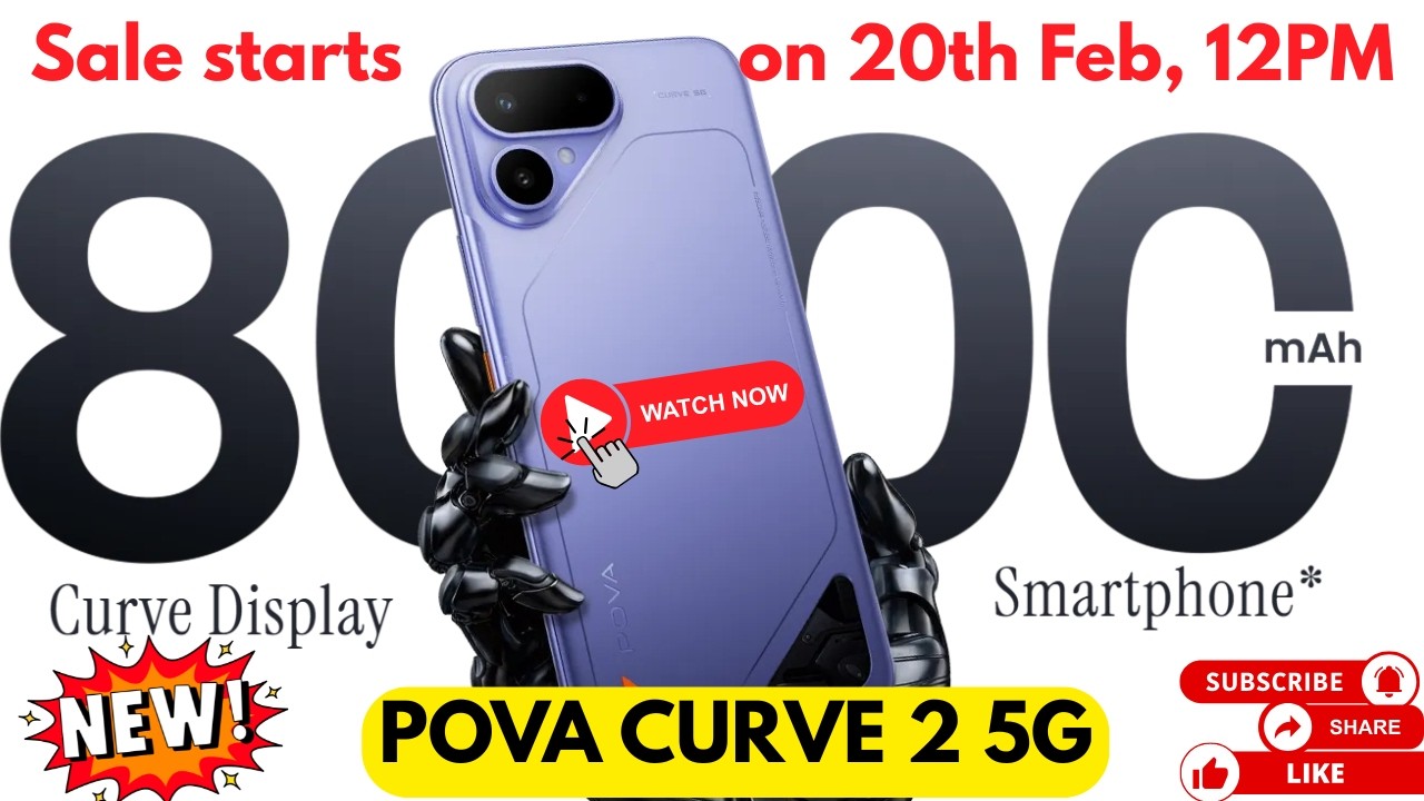 Tecno Pova Curve 2 Review 🔥 8000mAh Battery + 144Hz Curved Display | Full Details in Hindi
