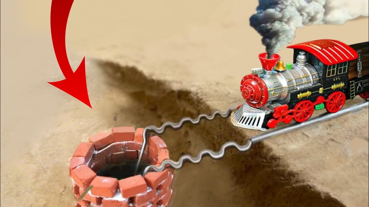 diy tractor making mini Concrete bridge | diy tractor build a Train Bridge | All Videos