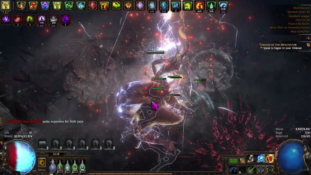 Map Abomination + 100% Delirium + Strongbox With Mana Stacker KBoC POE 3.28 STD