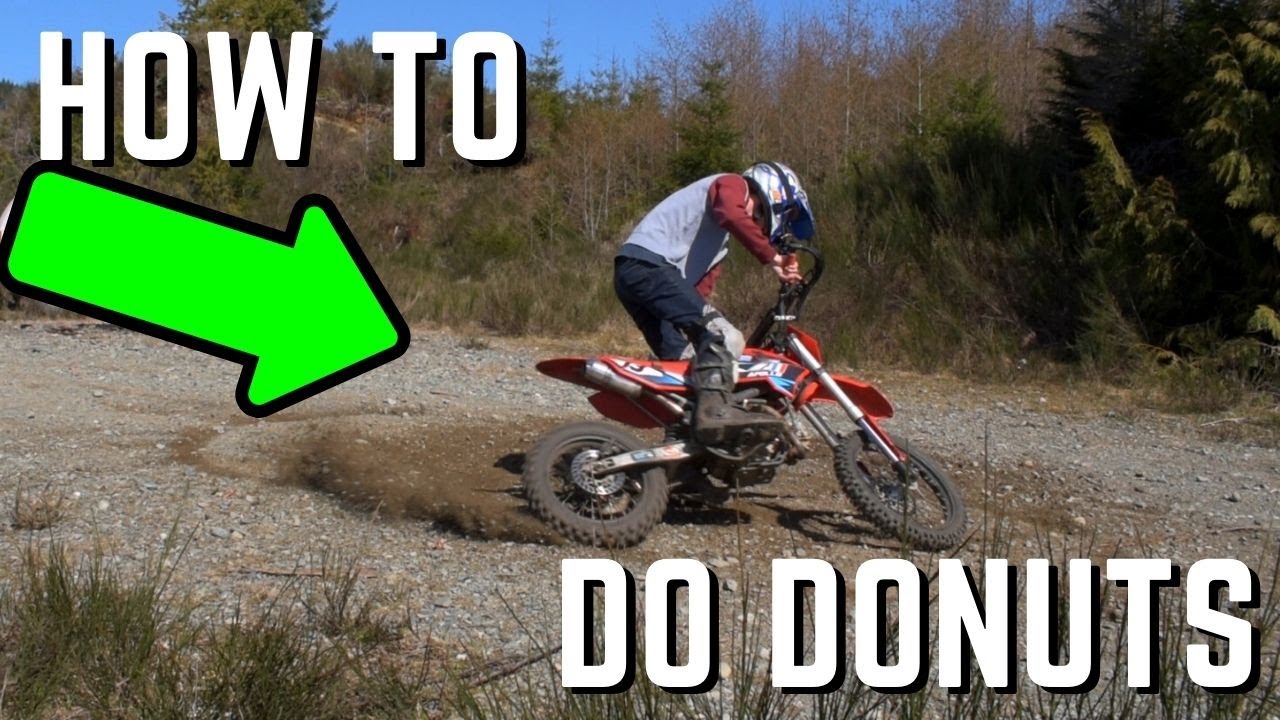 HOW TO DO DONUTS On A Dirt Bike Or Pit Bike IN 5 MINUTES!