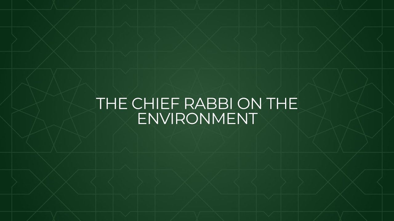 The Chief Rabbi on the Environment // Ephraim Mirvis