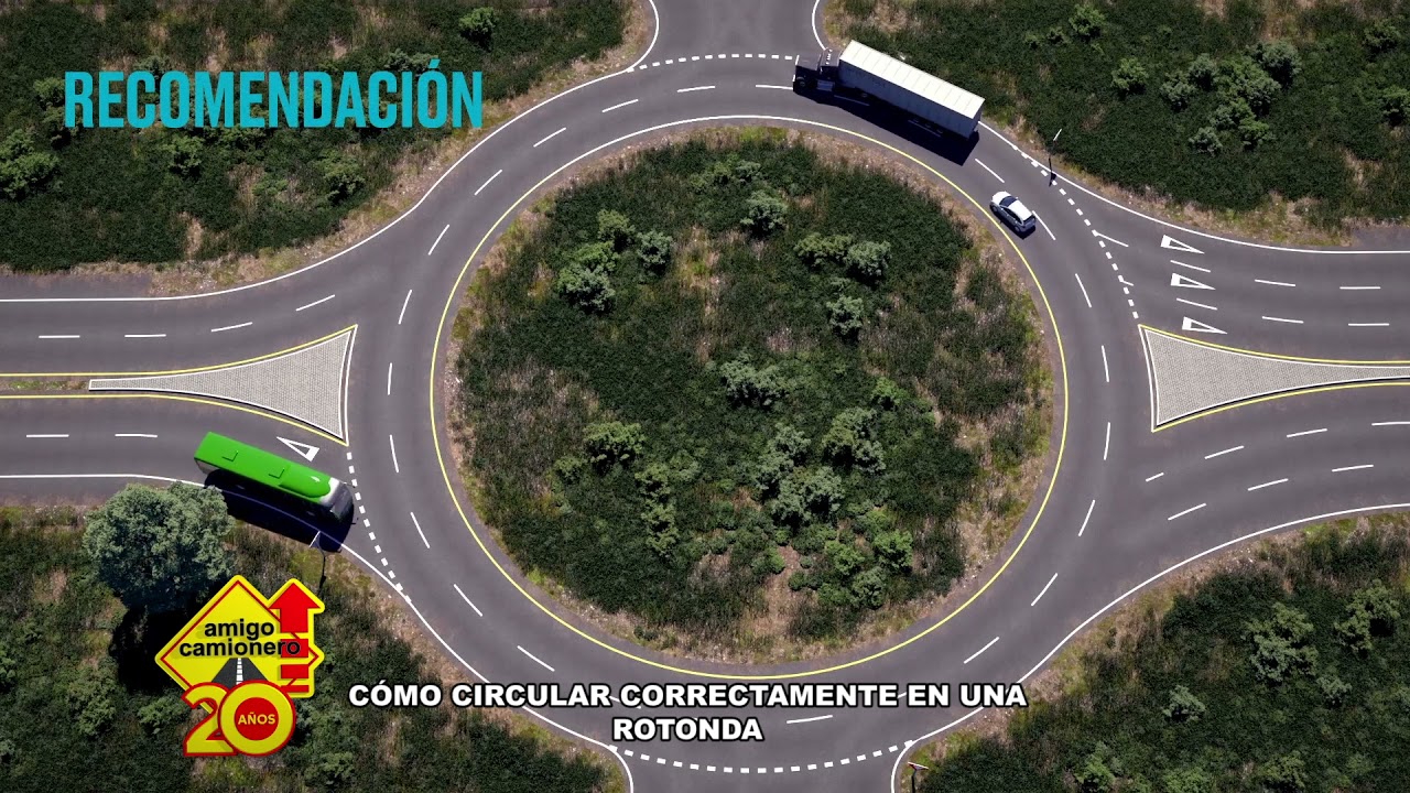 ¿Cómo circular correctamente en una rotonda?