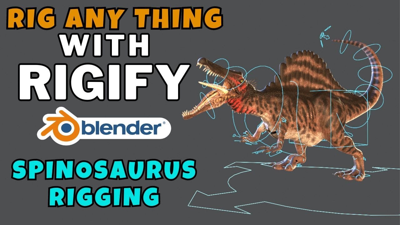 Риг любой модели с помощью Rigify | Мета-риг животных | Риг спинозавра в Blender | Учебное пособи...