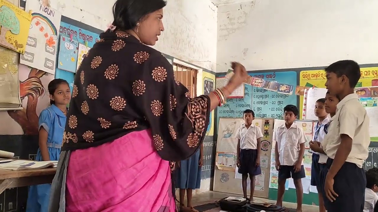Odia teaching #learning poem #class v#happy & enjoy#with action 🥰