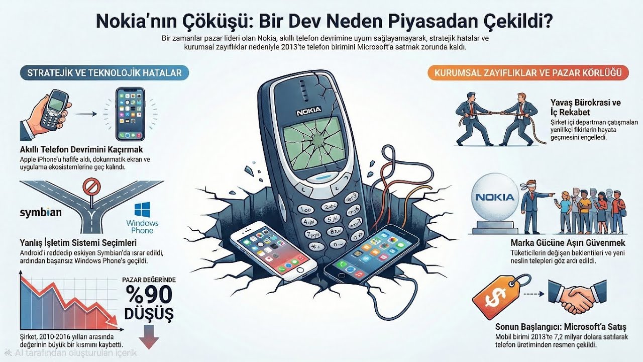 Nokia'nın Çöküşü:Bir Dev Niye Piyasadan Çekildi