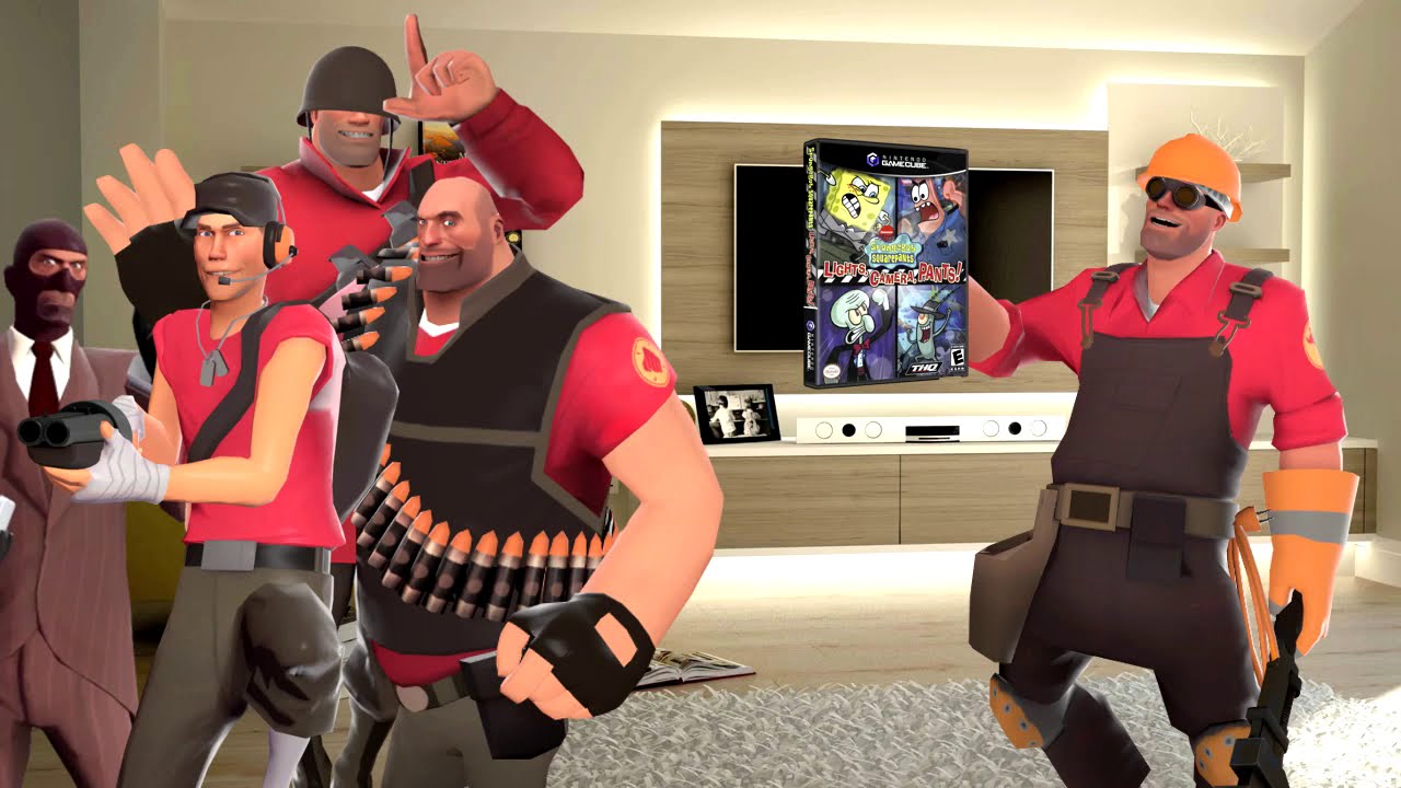 [15.ai TF2] The Team plays Spongebob Lights Camera Pants