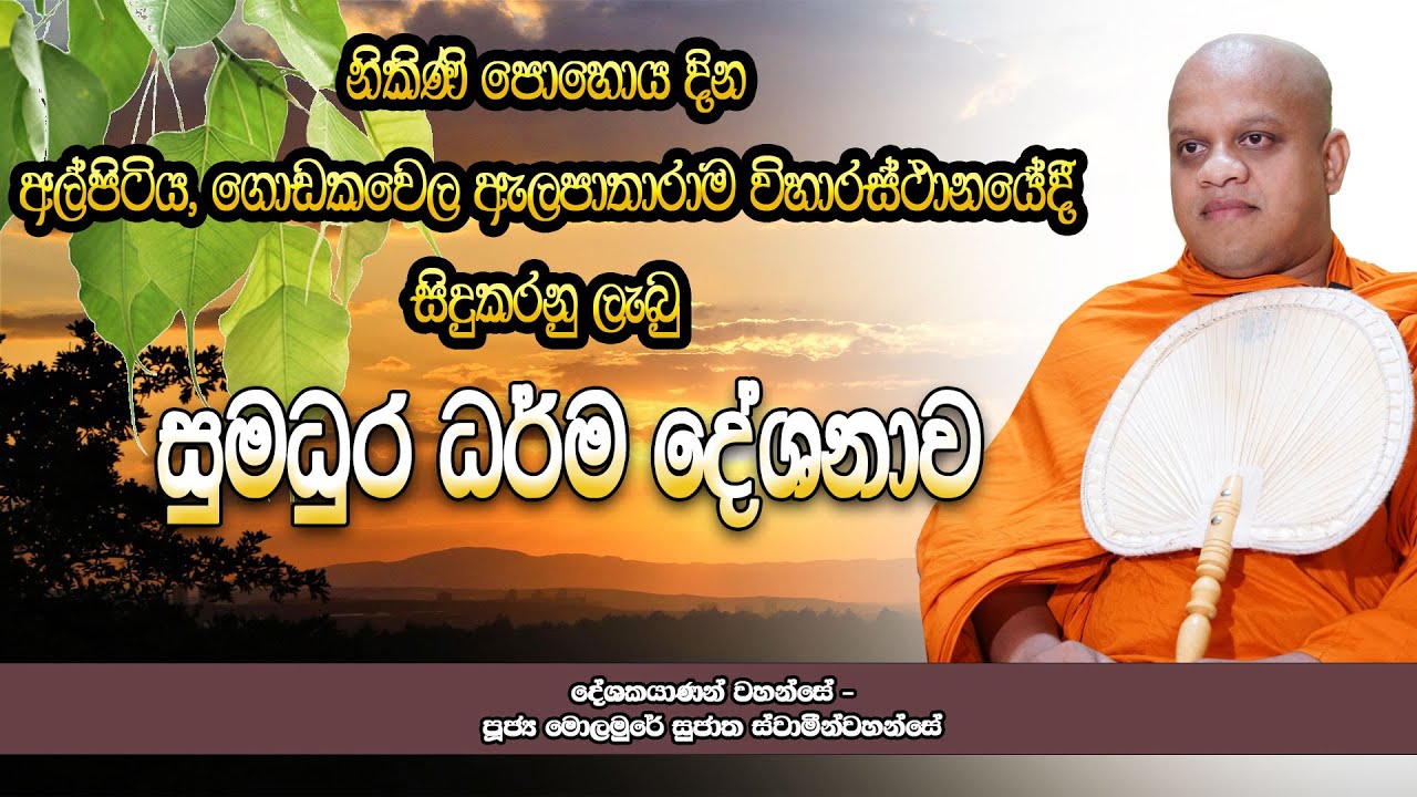 අපේ හාමුදුරුවන්ගේ තවත් ධර්ම දේශනාවක්....🌷🌷🌷🌷🌷🌷