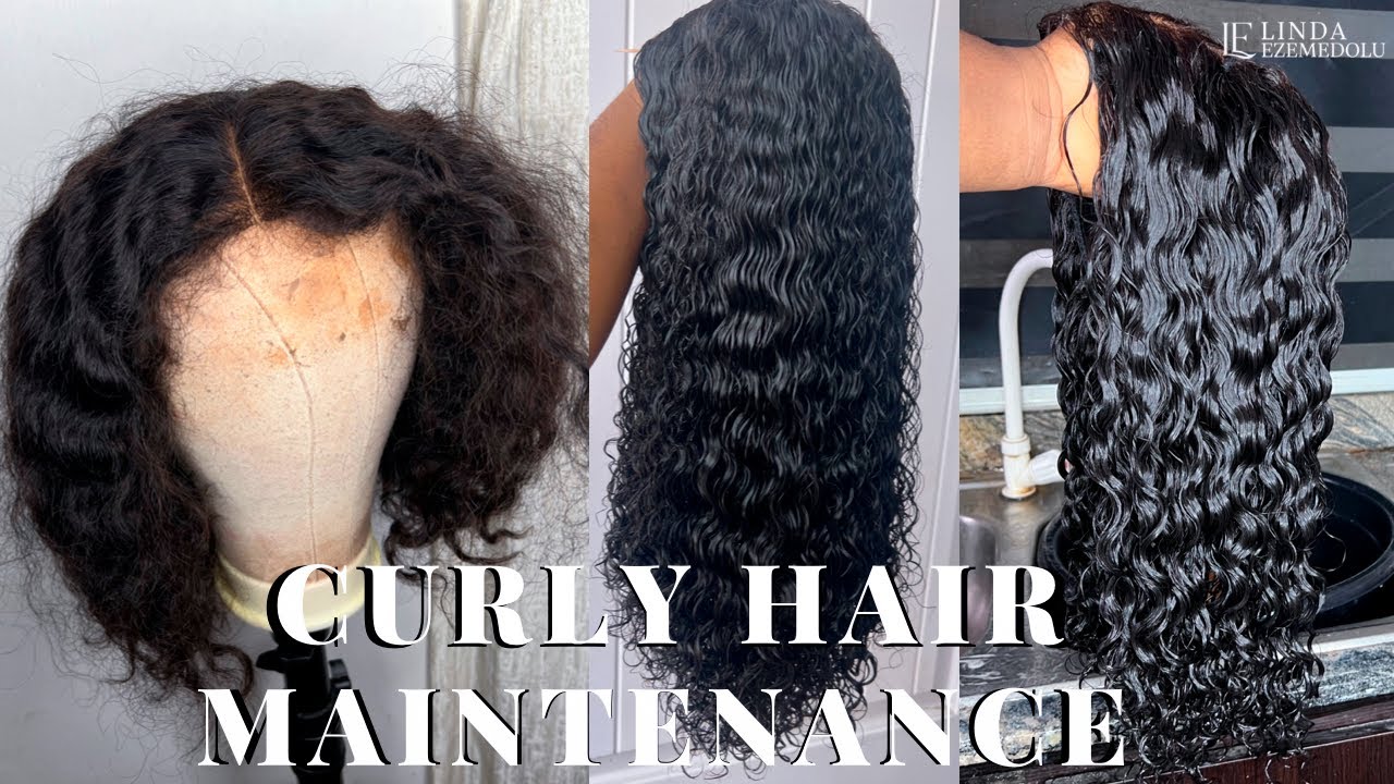 How to revamp your pixie curls, deep wavy and water wavy curly hair || Wig maintenance routine