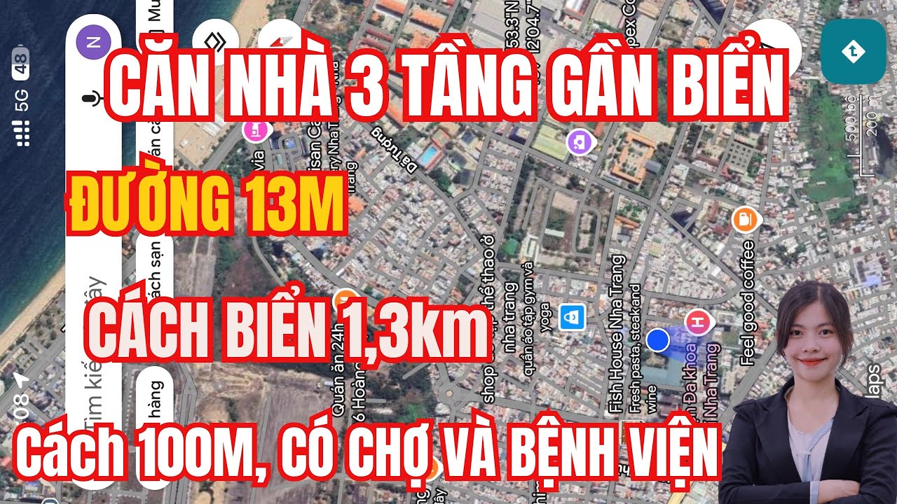 🔥Nhà gần biển giá rẻ 3 tầng, cách chợ và bệnh viện lớn chỉ 100M đường 13M thông thoáng