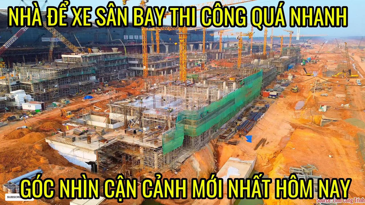 NHÀ ĐỂ XE SÂN BAY LONG THÀNH TIẾN ĐỘ THI CÔNG QUÁ NHANH- TĂNG TỐC KẾT CẤU PHẦN THÂN TRƯỚC TẾT