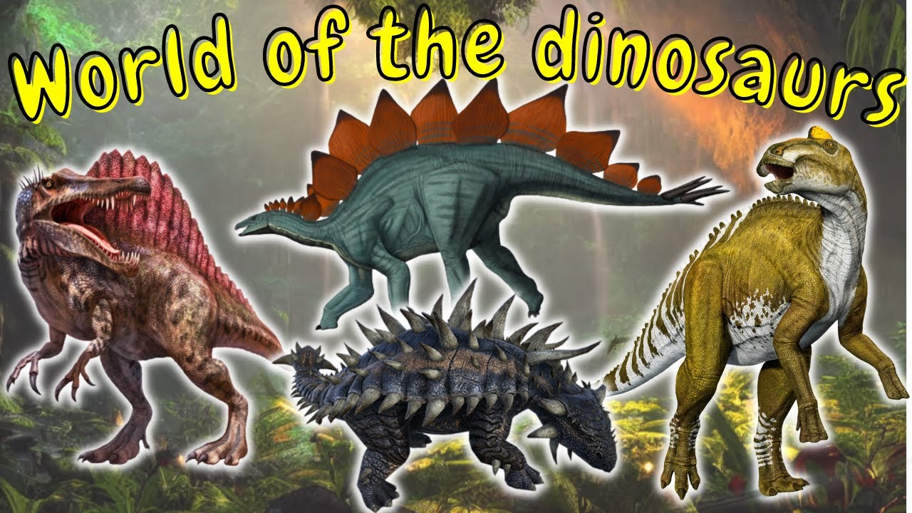 Learning dinosaurs facts for kids! | Ankylosaurus, Stegosaurus, Spinosaurus and Edmontosaurus!