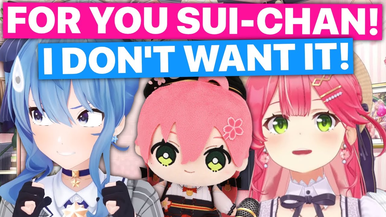 Suisei Is Tsun For Miko's Plushie (Feat. Fubuki, Okayu, Lui / Hololive) [Eng Subs]