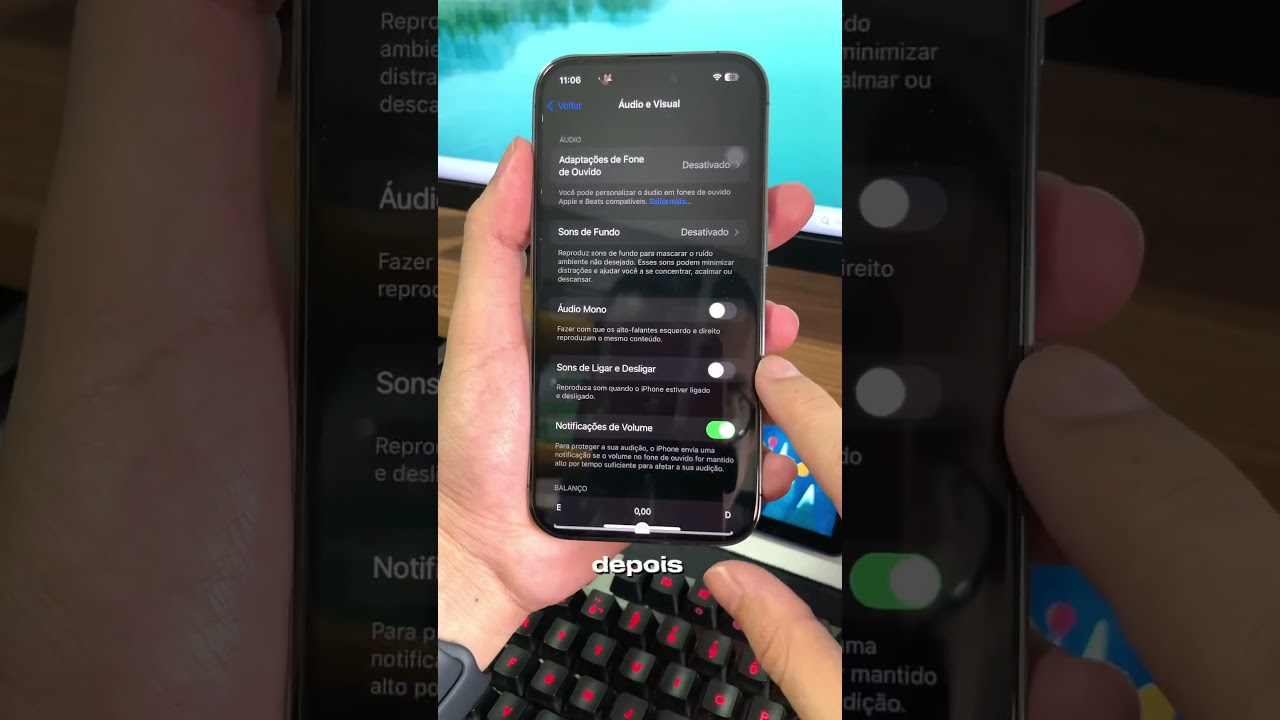 O SEGREDO para MELHORAR o som do fone no iPhone #apple #dicasparaiphone #appleios #ios