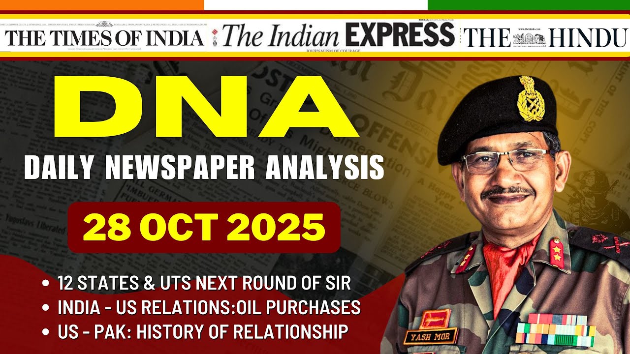 Daily Newspaper Analysis | 28 October 2025 | Current Affairs For Defence Aspirants #ssb #upsc