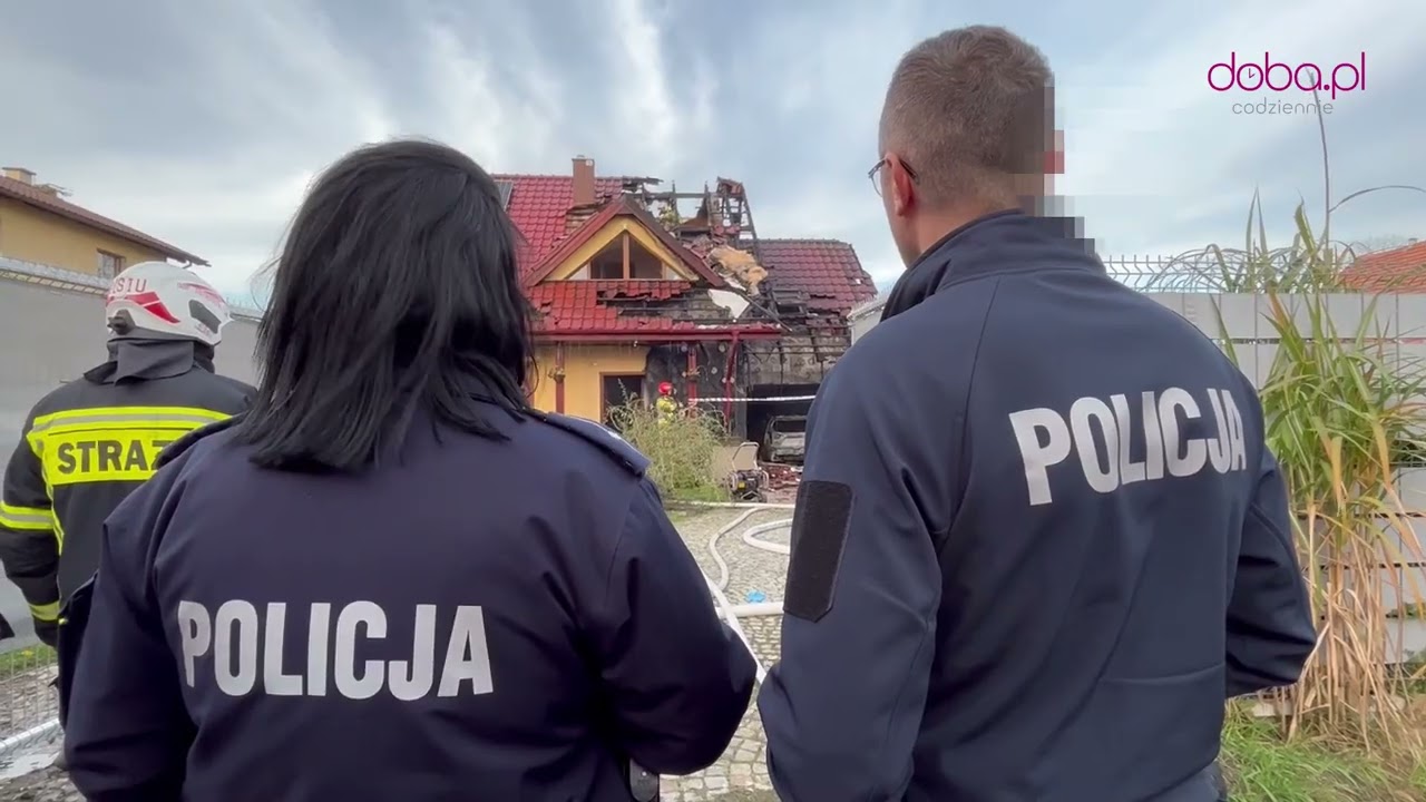 Pożar budynku jednorodzinnego w Piławie Górnej