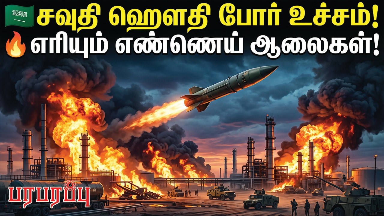 🇸🇦சவுதி ஹௌதி போர் உச்சம்! 🔥எரியும் எண்ணெய் ஆலைகள்! | Paraparappu Media  Investigation news in Tamil