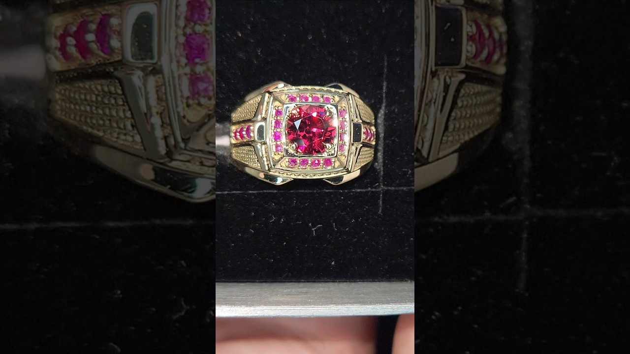 All Natural Baby! Umbalite Garnet Center Stone With Natural Ruby Accent Stones! #shorts #ruby #wow