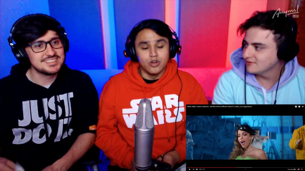 [Reacción] Mi Niña Remix - Wisin, Myke Towers, Maluma ft. Anitta, Los Legendarios| ANYMAL LIVE 🔴