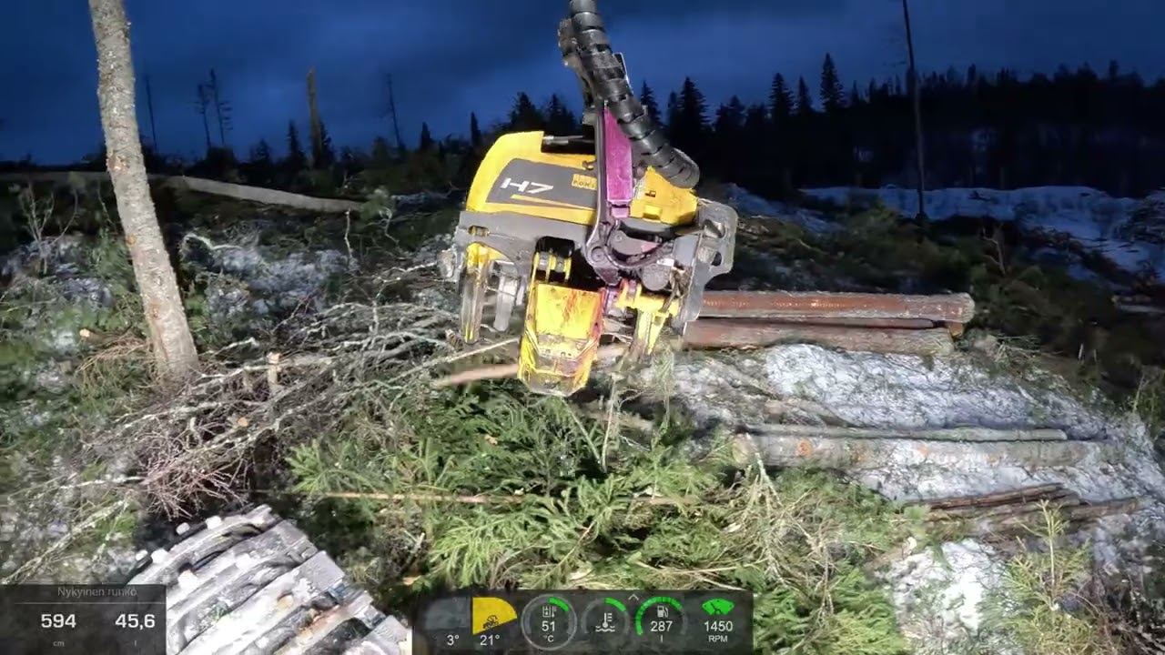 Vielä Riitti Töitä Tälle Vuodelle. Jyrkkä Mäki ja Hyvä Maisema. Ponsse Scorpion K AC New H7 2025