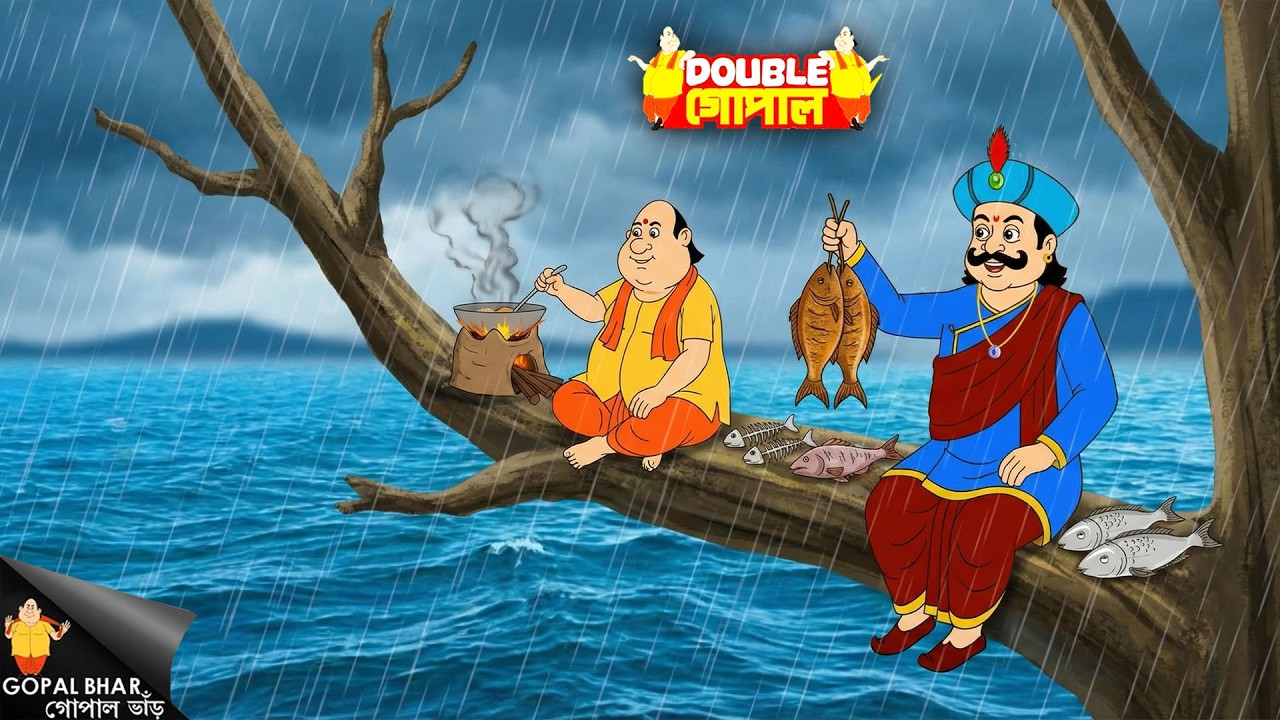 বৃষ্টির মধ্যে সমুদ্রের উপরে একটি গাছে রাজা ও গোপাল দাদার অনন্য ভোজ | Gopal Bhar | New Episode 2026