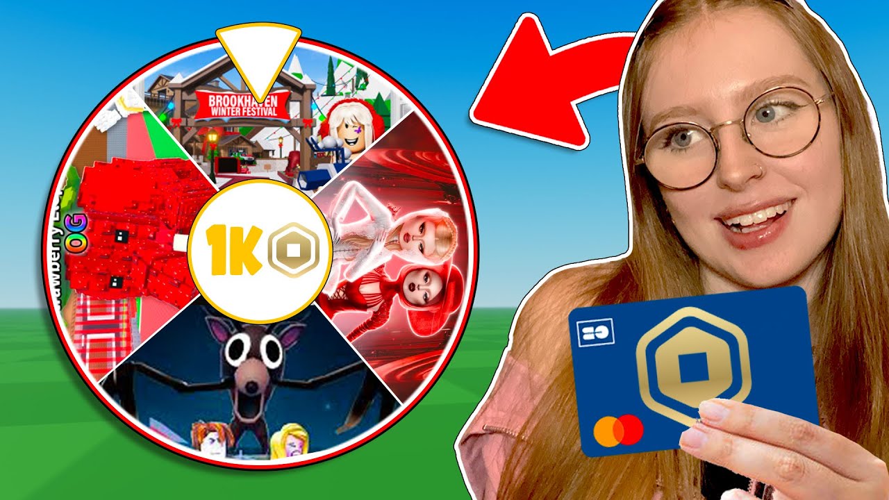 La roue décide combien de ROBUX je dépense sur des JEUX Roblox !