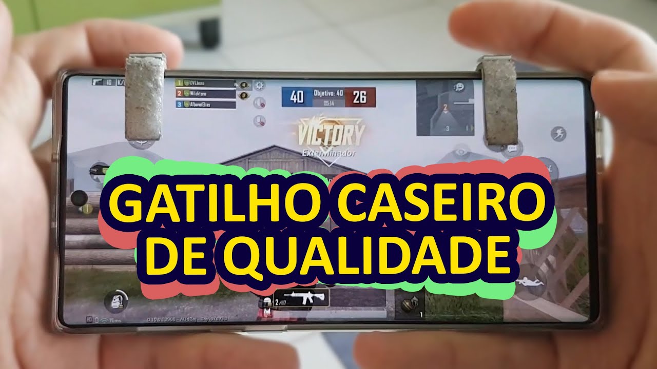 COMO FAZER GATILHO CASEIRO DE QUALIDADE L1 R1 PARA PUBG FREE FIRE, ROS, FORTNITE! DIY TRIGGER | DIY
