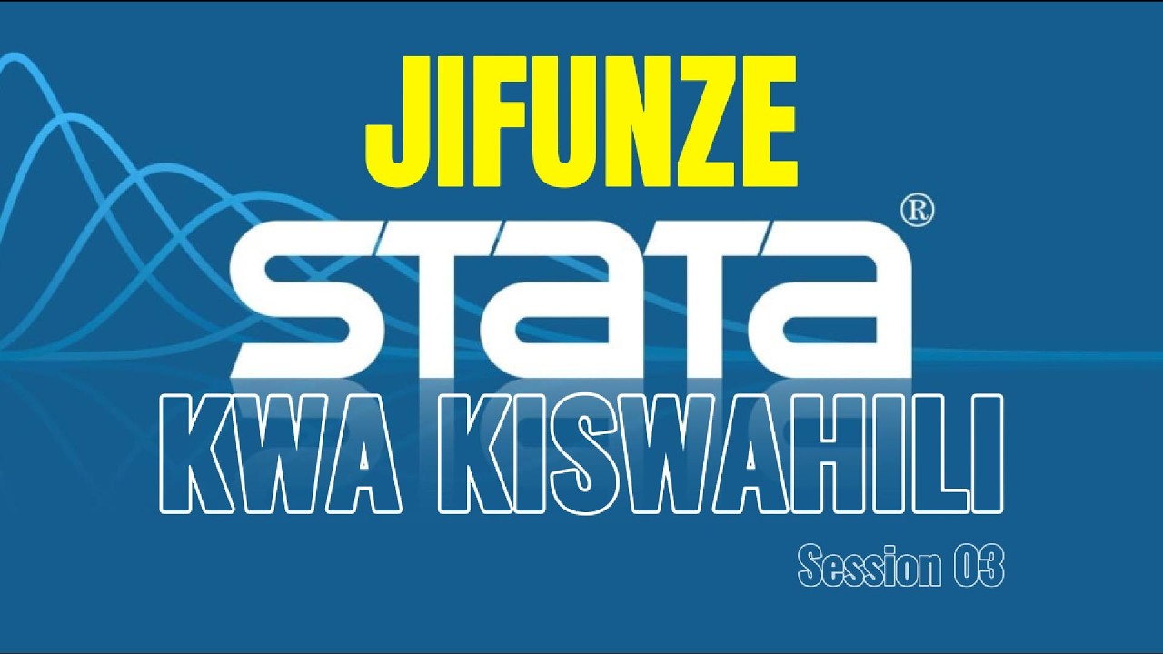 Jifunze Stata kwa Kiswahili Session 03 | Stata Tutorial in Swahili language Session 03