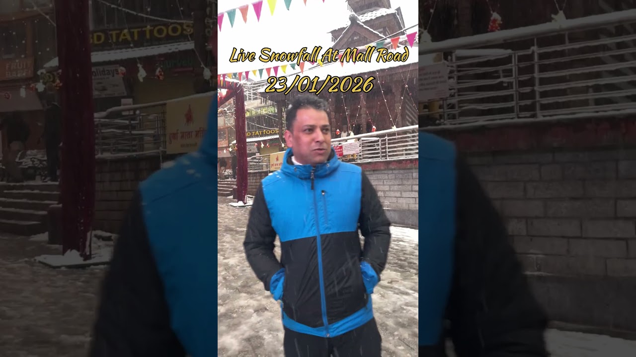 ❄️ Live Snowfall in Main Manali Today | 23 January 2026 Weather Update ❄️ 