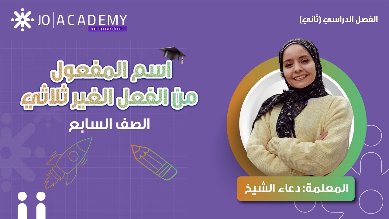 📖✨ اسم المفعول من الفعل غير الثلاثي | شرح مبسط مع دعاء الشيخ - الصف السابع ✅🔥