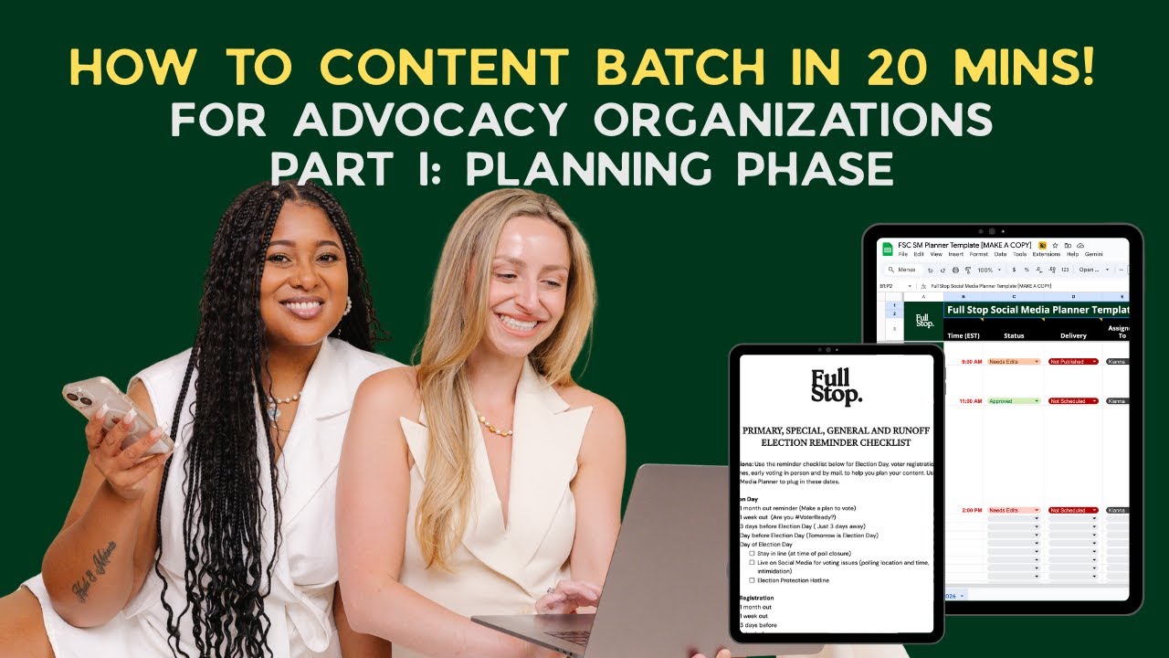 How to Content Batch in 20 Minutes! (Advocacy Organizations)