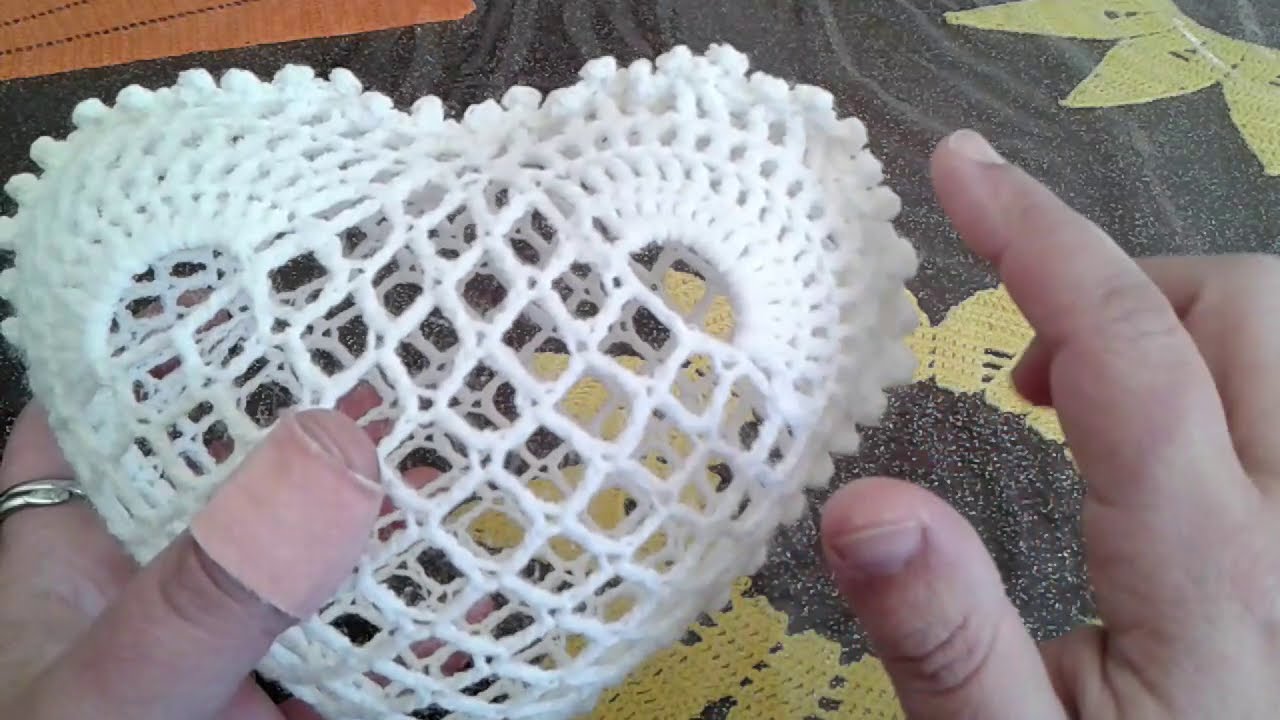 CUORE AD UNCINETTO,crochet heart,Herz häkeln,inima croșetată,قلب الكروشيه dai 1000 usi!!!!!