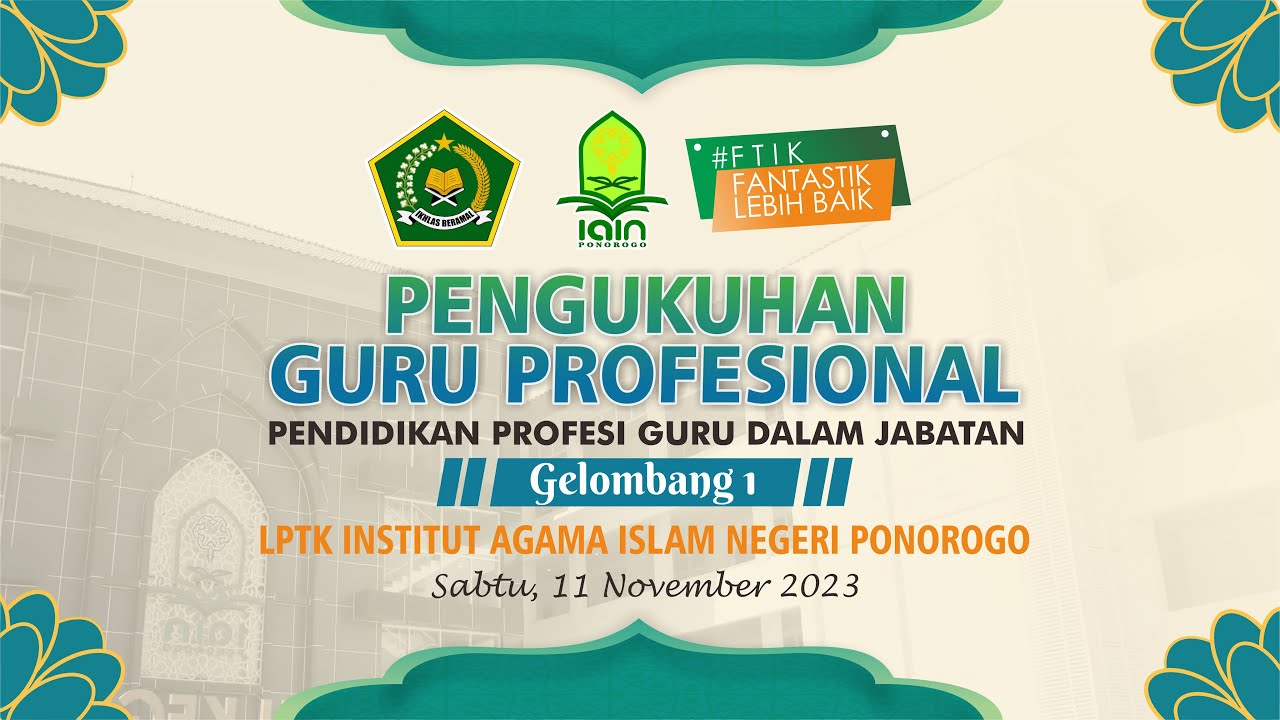 Pengukuhan Guru Profesional PPG Dalam Jabatan  Gelombang 1 Tahun 2023