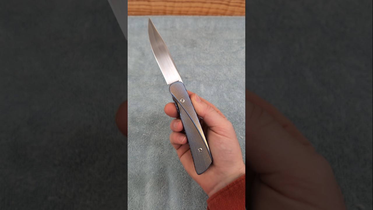 Slimvubu Front Flipper with Fluted Titanium - Nitrobe 77 Stainless Steel by Des Horn