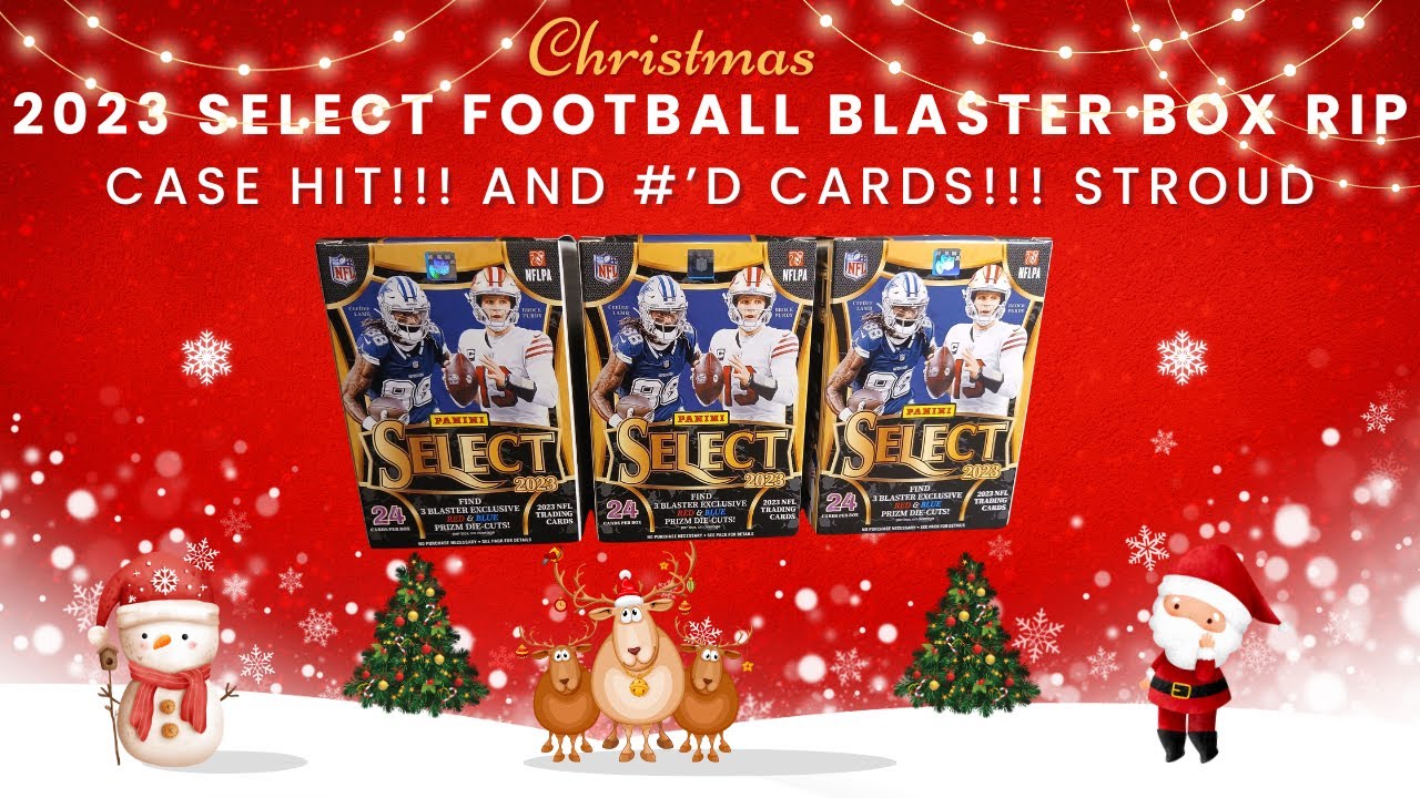 2023  NFL Select Football Blaster Boxes. Christmas. Rookie /25 Pulled!!! and Case Hit!!!