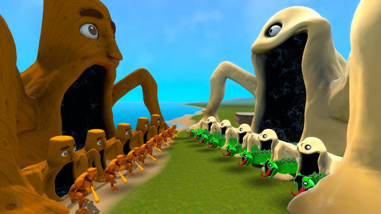 NEW ROBLOX HUNGRY WORM SEA EATER VS ALL TUNG TUNG TUNG SAHUR SEA EATER In Garry's Mod!