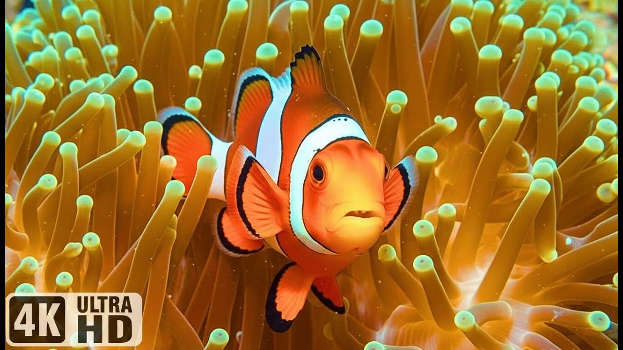 Beautiful Ocean Dreams 4K 🐠 Tropical Fish & Jellyfish – Peaceful Music for Sleep