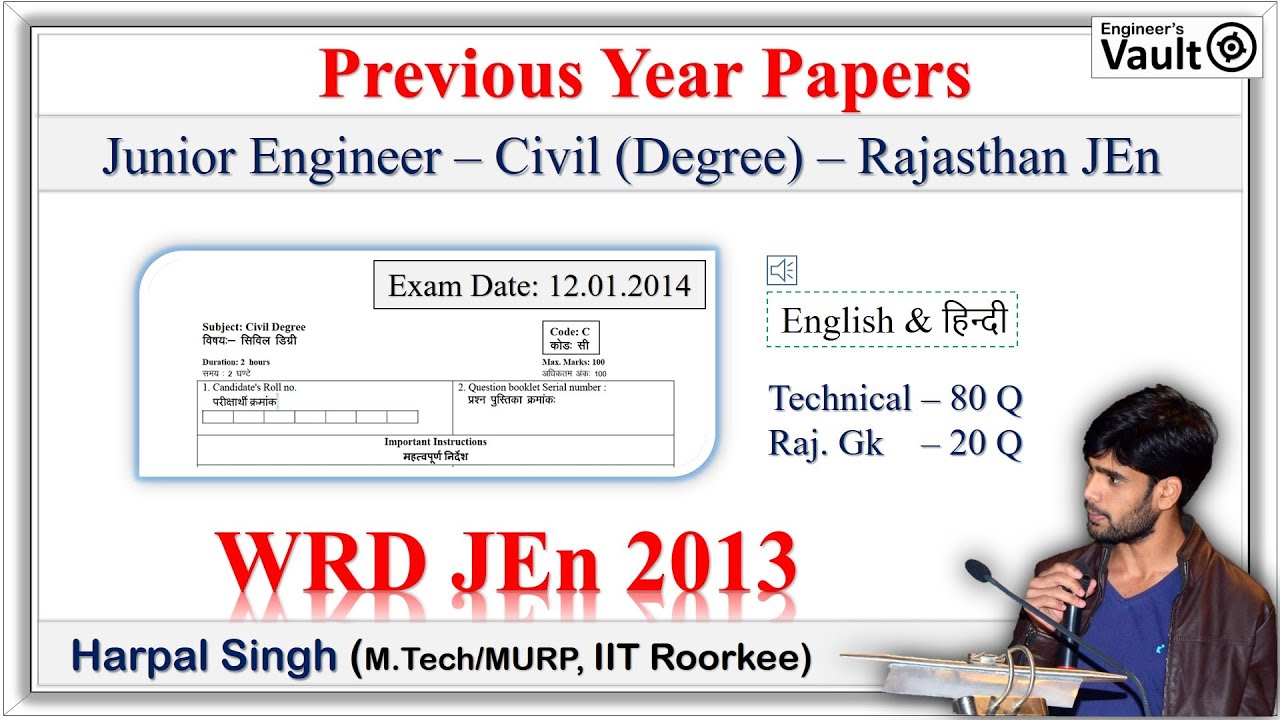 Rajasthan WRD JEn 2013 I Civil Engineering I Complete Paper Solution I Previous Year Papers I