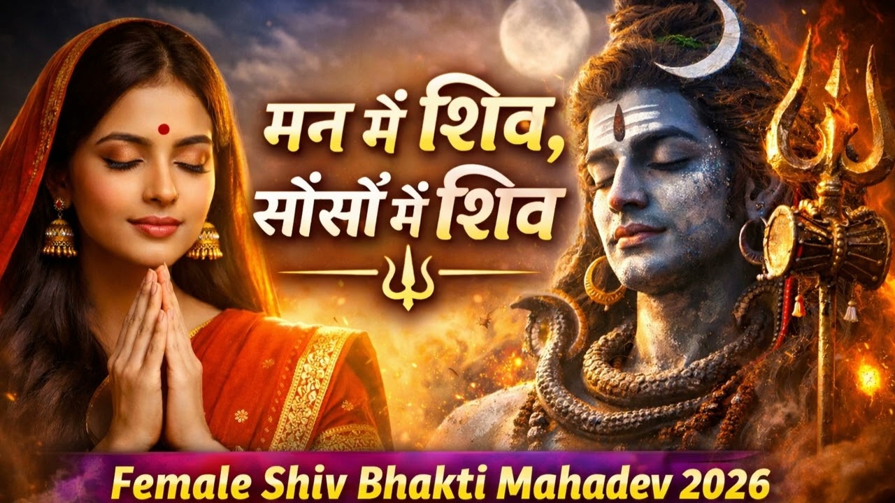 मन में शिव, साँसों में शिव 🔱 Female Shiv Bhakti Song Mahadev 2026 Shiv Bhajan 2026 #krishnabhajan 